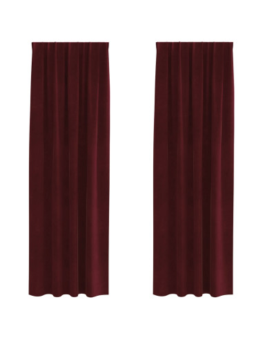 Tende oscuranti 2 pcs Rosso Vino 140 x 245 cm Velluto