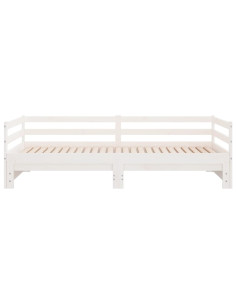 Dormeuse Estraibile Bianca in Massello di Pino 2x(90x200) cm