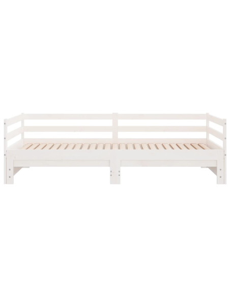 Dormeuse Estraibile Bianca in Massello di Pino 2x(90x200) cm