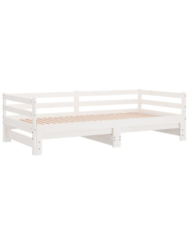 Dormeuse Estraibile Bianca in Massello di Pino 2x(90x200) cm