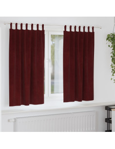 Tende oscuranti 2 pcs Rosso Vino 140 x 175 cm Velluto