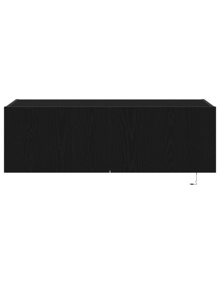 Mobile TV da parete 2 pcs Rovere Nero 100 x 35 x 31 cm