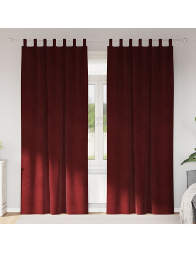 Tende oscuranti 2 pcs Rosso Vino 140 x 245 cm Velluto