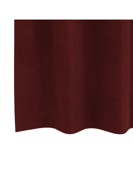 Tende oscuranti  con occhioli 2 pezzi in velluto rosso vino