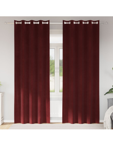 Tende oscuranti 2 pcs Rosso Vino 140 x 260 cm Velluto