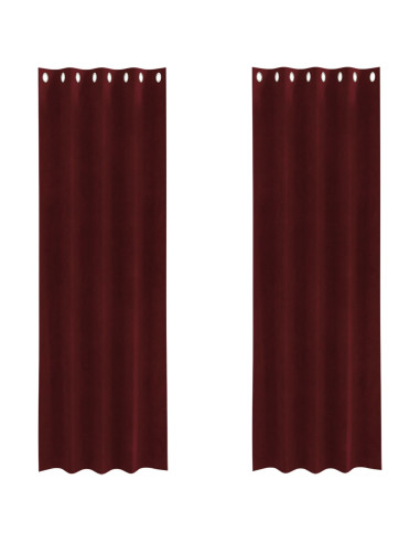 Tende oscuranti 2 pcs Rosso Vino 140 x 260 cm Velluto