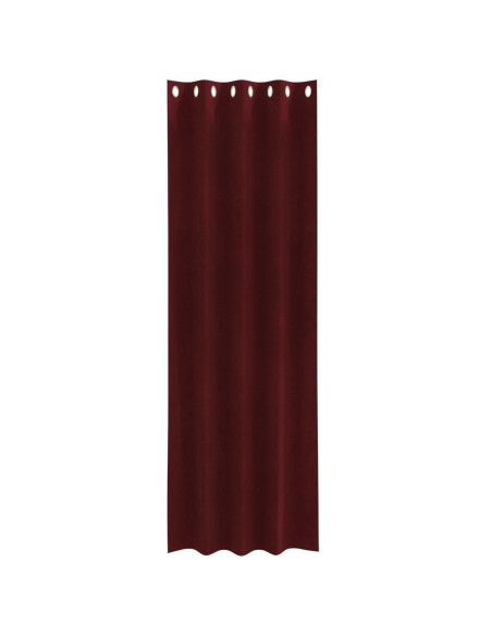 Tende oscuranti  con occhielli 2 pezzi Rosso vino in velluto