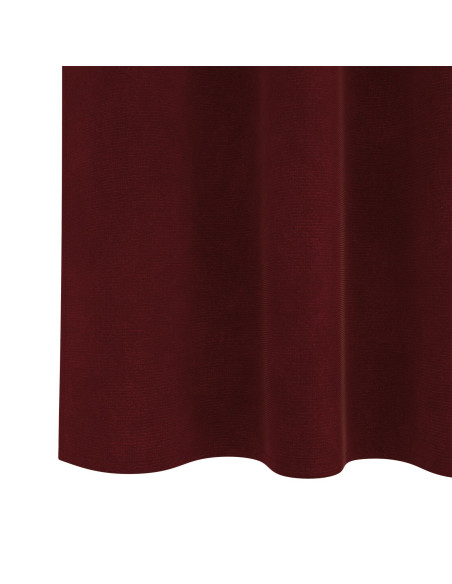 Tende Blackout  con nastro superiore 2 pezzi Rosso vino Velluto