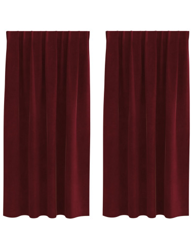Tende oscuranti 2 pcs Rosso Vino 140 x 175 cm Velluto