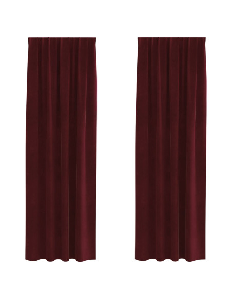 Tende Blackout  con nastro superiore 2 pezzi Vino Rosso Velour