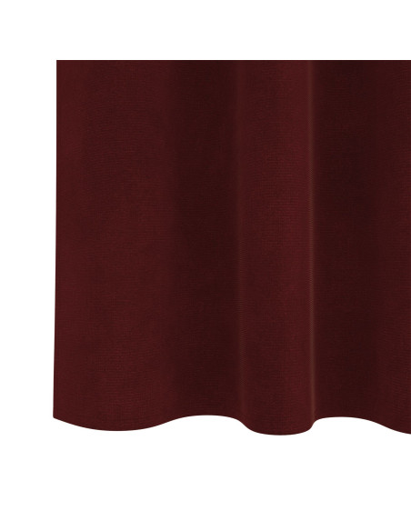 Tende Blackout  con nastro superiore 2 pezzi Vino Rosso Velour