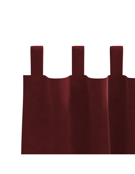 Tende Blackout  con anelli da appendere 2 pezzi Rosso vino in velluto