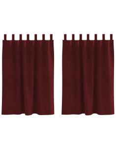 Tende oscuranti 2 pcs Rosso Vino 140 x 140 cm Velluto 2