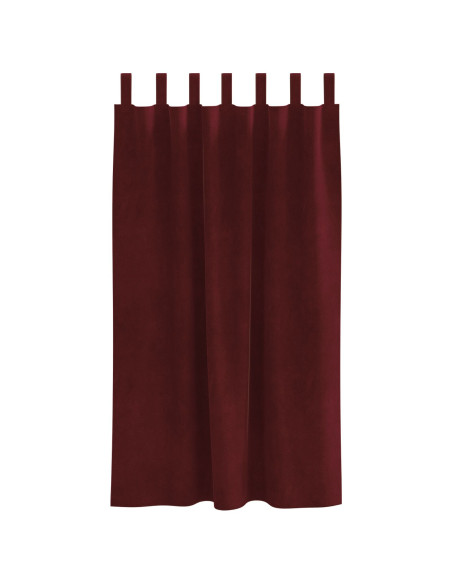 Tende oscuranti  con anelli 2 pezzi Vino Rosso Velluto