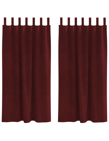 Tende oscuranti 2 pcs Rosso Vino 140 x 175 cm Velluto