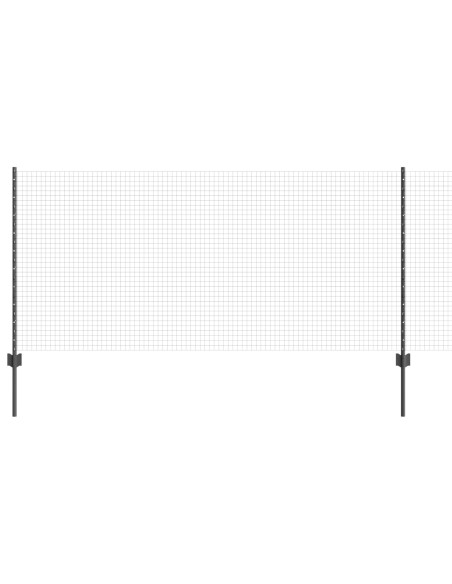 Recinzione con Posto Grigio 1 x 10 m Acciaio
