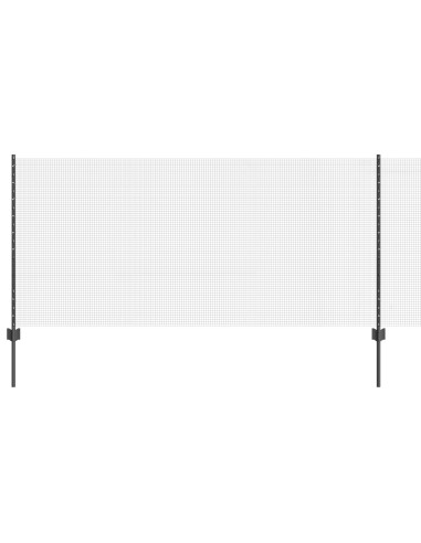 Recinzione con Posto Grigio 1 x 10 m Acciaio