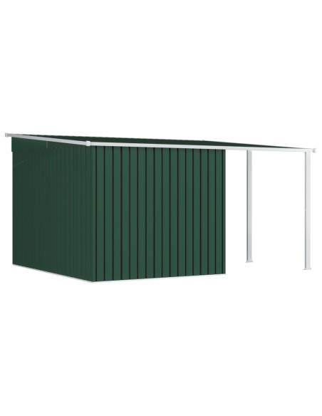 Capanno da Giardino con Tetto Verde 336x270x181 cm in Acciaio