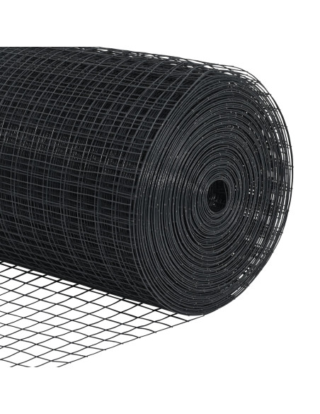 Recinzione in filo saldato  con 5 pali a U Grigio 0.8x10 m Acciaio