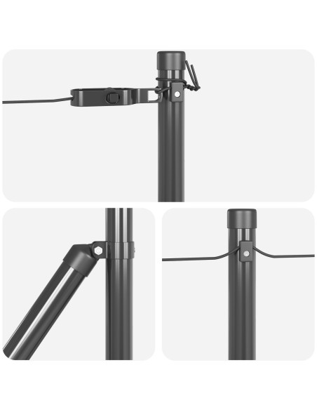 Set di Pali per Recinzione  Set di 13 Grigio Cemento