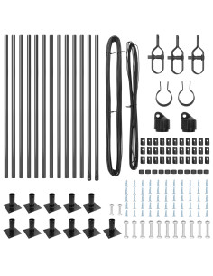 Palo della recinzione 13 pcs Grigio Acciaio 2