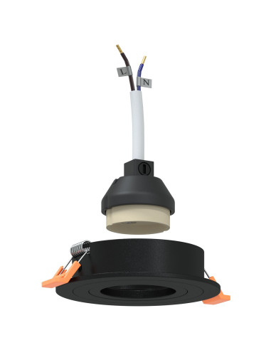 Spotlight 6 pcs Nero 9 x 9 x 2 cm Alluminio