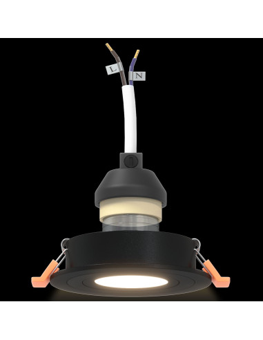 Spotlight 6 pcs Nero 9 x 9 x 2 cm Alluminio