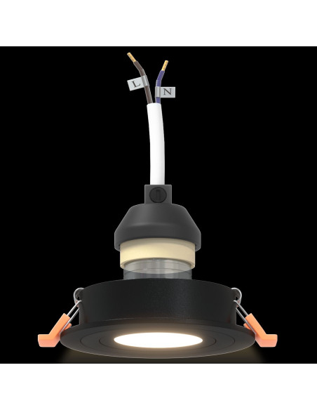 Spotlight 6 pcs Nero 9 x 9 x 2 cm Alluminio