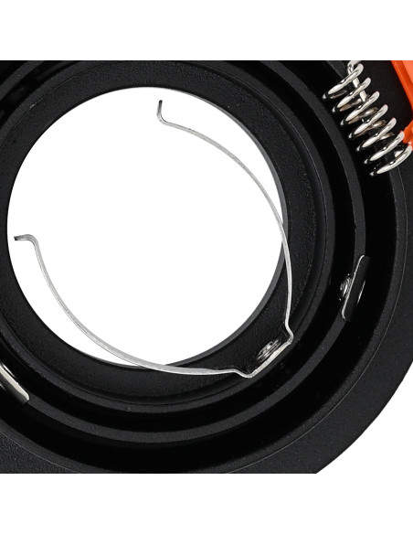 Faretti incassati  6 pz Rotondi GU10 Nero Ø91 mm
