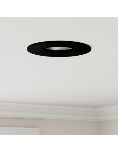 Spotlight 12 pcs Nero 9 x 9 x 2 cm Alluminio