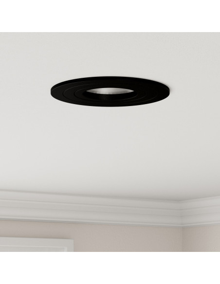 Fari incassati  12 pz Rotondo GU10 Nero Ø91 mm