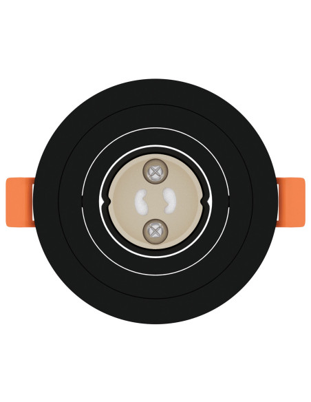 Fari incassati  12 pz Rotondo GU10 Nero Ø91 mm