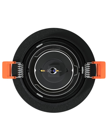 Fari incassati  12 pz Rotondo GU10 Nero Ø91 mm