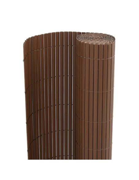 Recinzione da Giardino Bifacciale Marrone 1,8x3 m in PVC