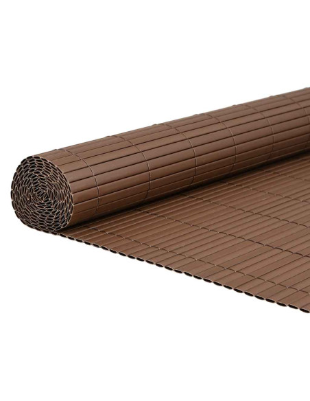 Recinzione da Giardino Bifacciale Marrone 1,8x3 m in PVC