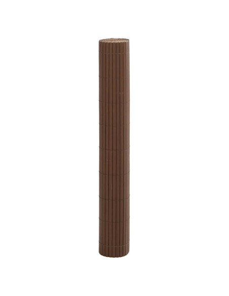 Recinzione da Giardino Bifacciale Marrone 1,8x3 m in PVC