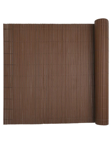 Recinzione da Giardino Bifacciale Marrone 1,8x3 m in PVC