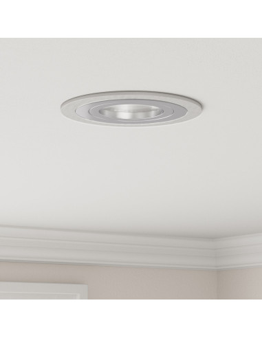 Spotlight 6 pcs Argento 9 x 9 x 2 cm Alluminio