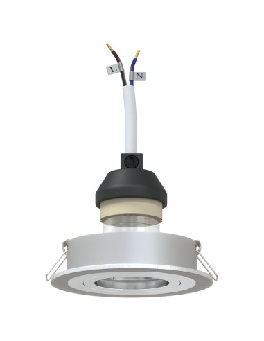 Spotlight Argento 9 x 9 x 2 cm Alluminio