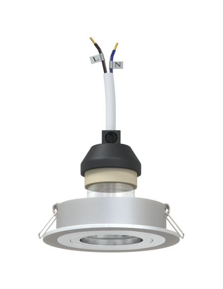 Spotlight incassati  24 pezzi Rotondo GU10 Argento Ø91 mm
