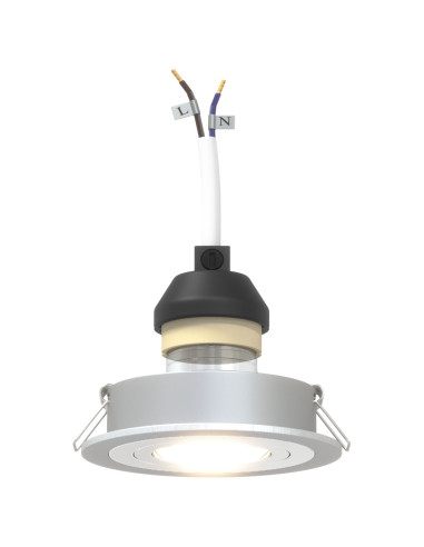 Spotlight 24 pcs Argento 9 x 9 x 2 cm Alluminio