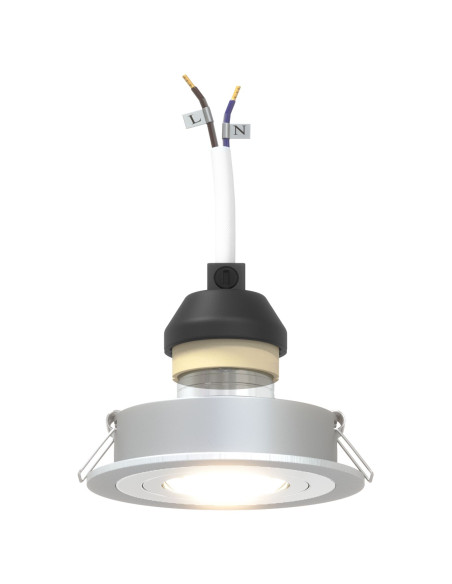 Spotlight incassati  24 pezzi Rotondo GU10 Argento Ø91 mm