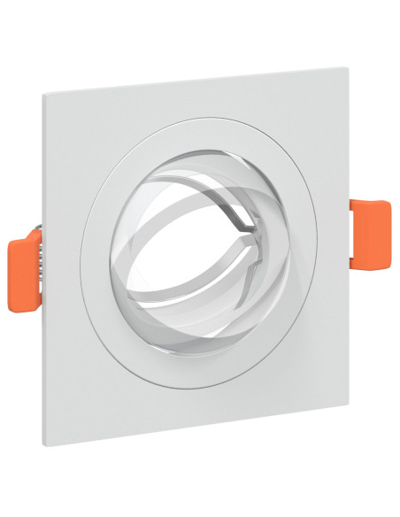 Fari Incassati  6 pcs Quadrato GU10 Bianco 91x91 mm