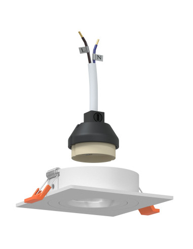 Spotlight 6 pcs Bianco 9 x 9 x 2 cm Alluminio