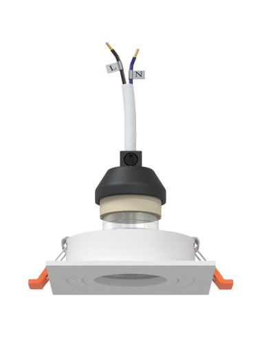 Spotlight 12 pcs Bianco 9 x 9 x 2 cm Alluminio