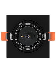 Spotlight 6 pcs Nero 9 x 9 x 2 cm Alluminio 2