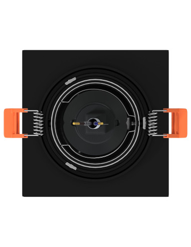 Spotlight 6 pcs Nero 9 x 9 x 2 cm Alluminio