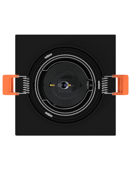 Spotlight 6 pcs Nero 9 x 9 x 2 cm Alluminio