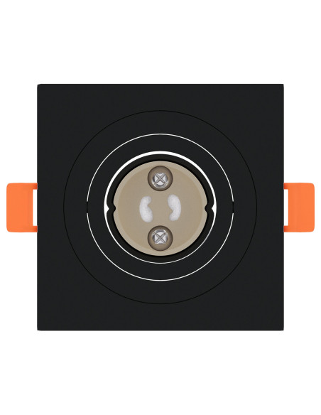 Spotlight 6 pcs Nero 9 x 9 x 2 cm Alluminio