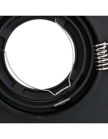 Faretti incassati  12 pz Quadrato GU10 Nero 91x91 mm